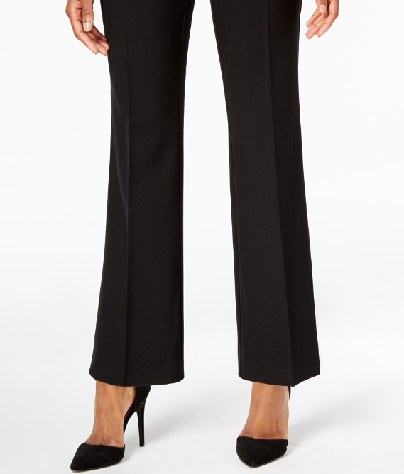 JM Collection Women's Petite Tummy Control Trousers Regular & Short Length Black Size 4P