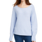 Pink Rose Juniors' Ribbed Sweater Blue Size Medium