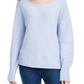 Pink Rose Juniors' Ribbed Sweater Blue Size Medium