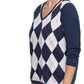 Tommy Hilfiger Women's Plus Ivy Cotton Argyle Sweater Blue Size 3 Extra Large