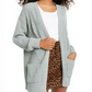 Hippie Rose Women's Long Sleeve Open Cardigan Sweater Green Size Large