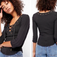 Free People Women's Ice Cold Top Gray Size Small