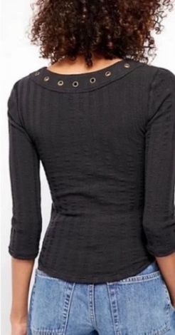 Free People Women's Ice Cold Top Gray Size Small