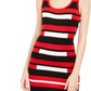 Planet Gold Junior's Striped Body con Sweater Dress Red Size Medium