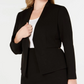 Calvin Klein Women's Softshell Pull Over Jacket, Black,Size Large