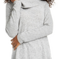 BCX Juniors' Textured Cowlneck V Hem Sweater Gray Size Extra Small