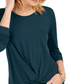 Style & Co Women's Twist-Front Top Green Size 2 Extra Large