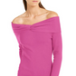 INC International Concepts Women's Twist Off The Shoulder Sweater Pink Size Medium
