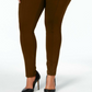Style & Co Women's Plus Size SeaPonte Leggings Brown Size 14W