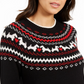 Charter Club Women's Scottie Fair Isle Sweater Black Size Large