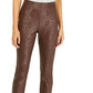 INC International Concepts Women's Snake-Print Skinny Pants Brown Size 8