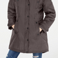 Madden Girl Junior's Hooded Faux Fur Trim Parka Gray Size Medium
