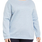 Karen Scott Women's Sport Women's Plus Fitness Running Sweatshirt Blue Size 0X