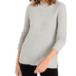 Alfani Women's Mock-Neck Boucle Sweater Gray Size Large