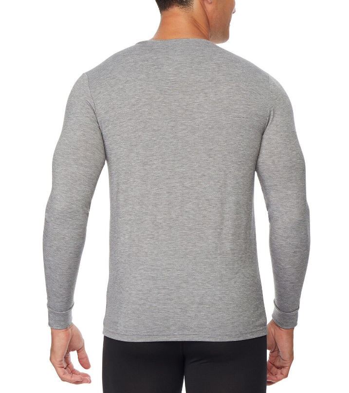 32 Degrees Men's Base Layer V-Neck Shirt Gray Size Large