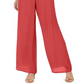 JM Collection Women's Metallic-Detail Wide-Leg Gauze Pants Orange Size Large