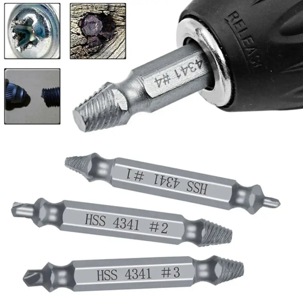6-piece Precision Hss Screw Extractor and Repair Bit Set