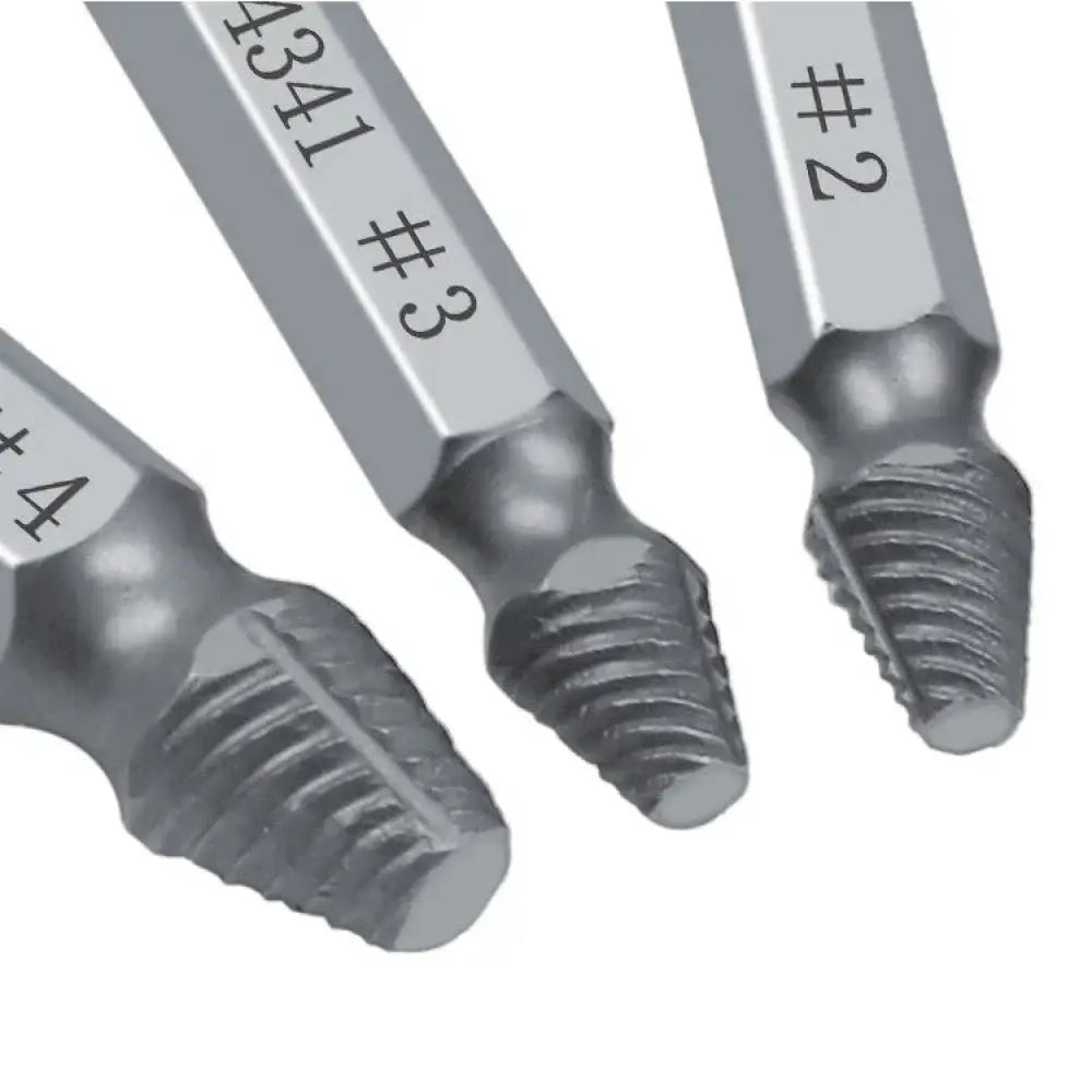6-piece Precision Hss Screw Extractor and Repair Bit Set