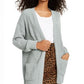 Hippie Rose Women's Long Sleeve Open Cardigan Sweater Green Size Large