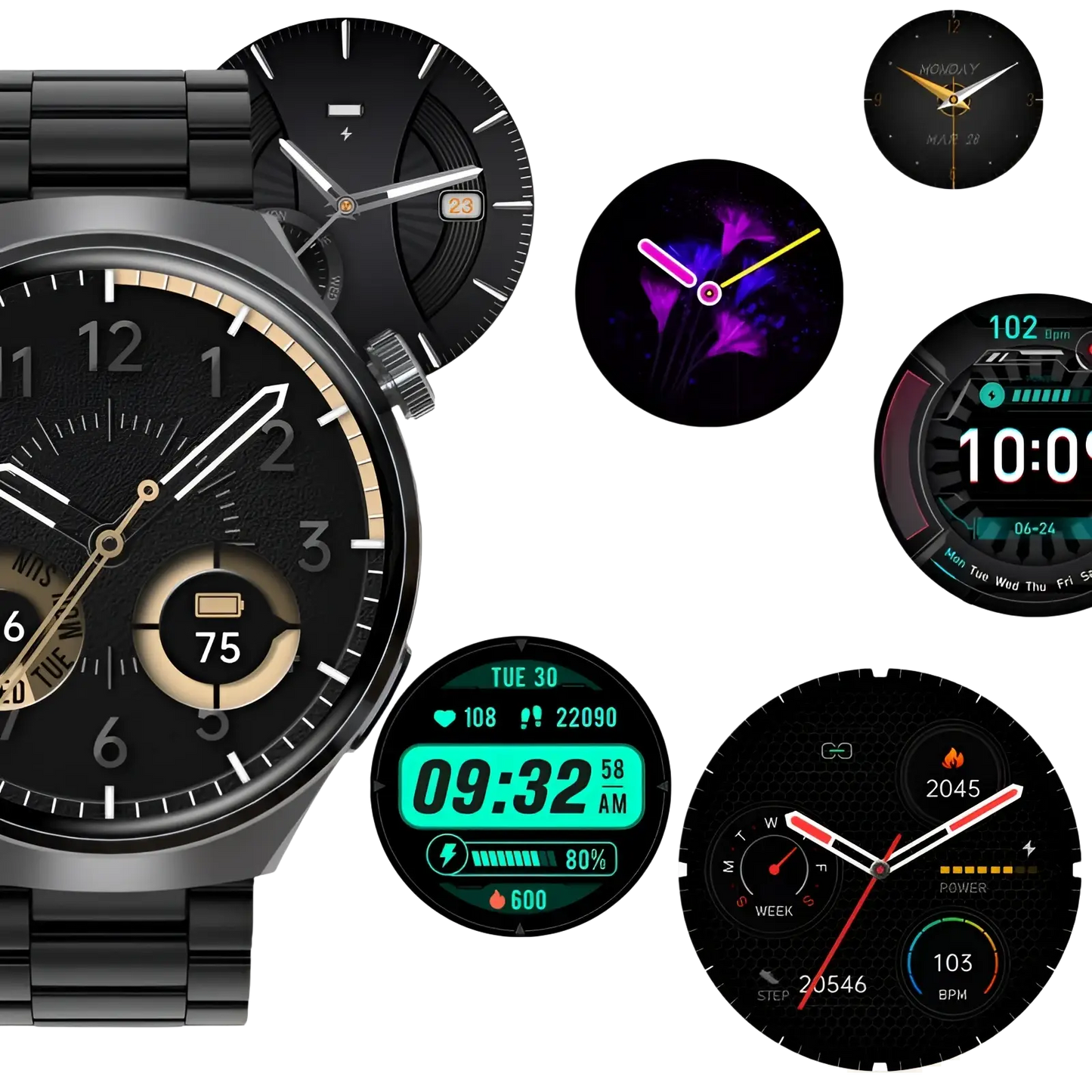 Senbono V19 Waterproof Business and Fitness Smartwatch