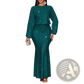Sequin Lantern Sleeve Mermaid Two Piece Set