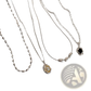Set of Five Minimalist Silver and Pearl Pendant Necklaces