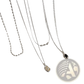 Set of Five Minimalist Silver and Pearl Pendant Necklaces