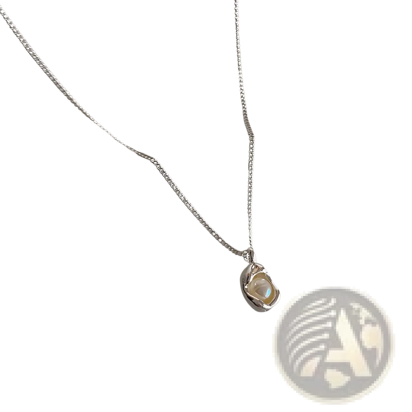 Set of Five Minimalist Silver and Pearl Pendant Necklaces