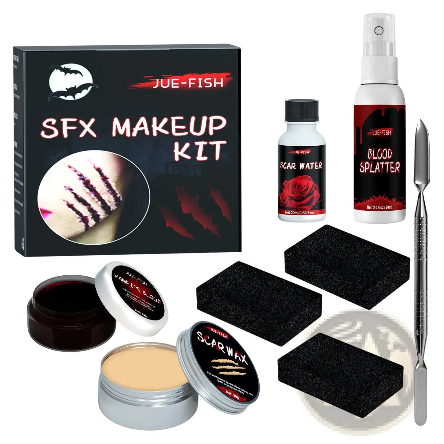 Sfx Halloween Makeup Kit with Scar Wax and Fake Blood