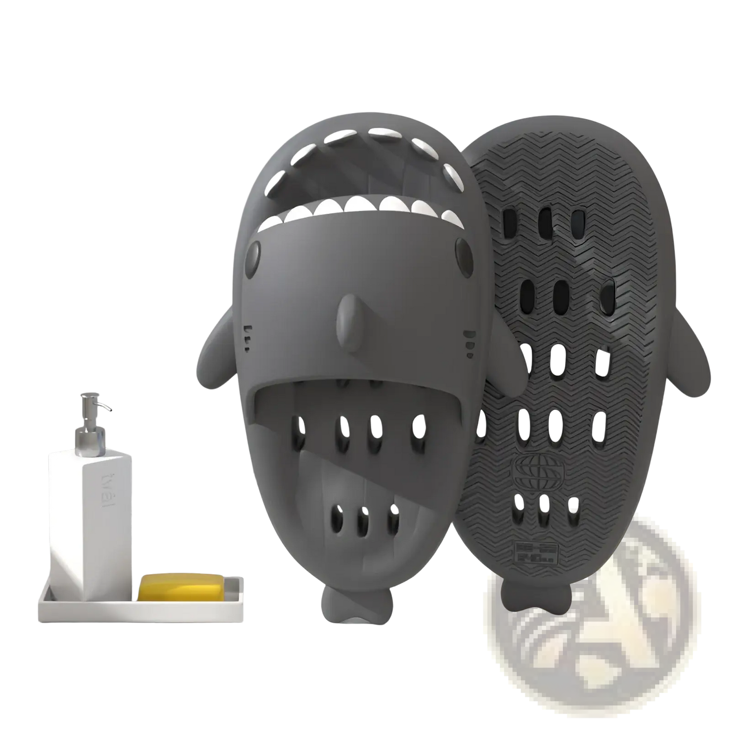 Shark Slippers Quick Dry Non Slip Shower Slides