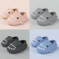 Plush Shark Winter House Slippers with Soft Rubber Soles