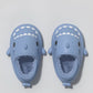 Plush Shark Winter House Slippers with Soft Rubber Soles
