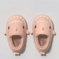 Plush Shark Winter House Slippers with Soft Rubber Soles