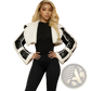 Shearling Leather Short Jacket for Women