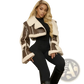 Shearling Leather Short Jacket for Women