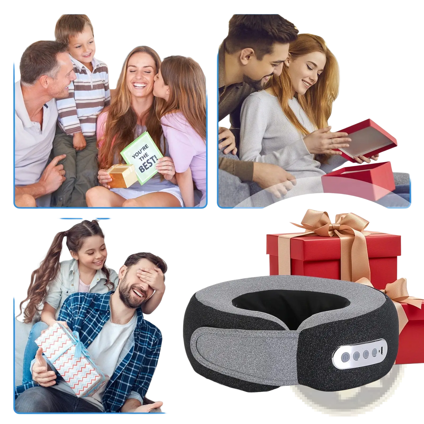 Shiatsu Neck Massager Pillow with Heat and Memory Foam