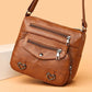 Women's Multi-pocket Faux Leather Heart Studded Crossbody Bag