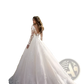 Off Shoulder Lace Long Sleeve Bridal Wedding Gown