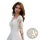 Off Shoulder Lace Long Sleeve Bridal Wedding Gown