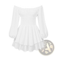 Off Shoulder Long Sleeve Ruffled Tiered Mini Dress