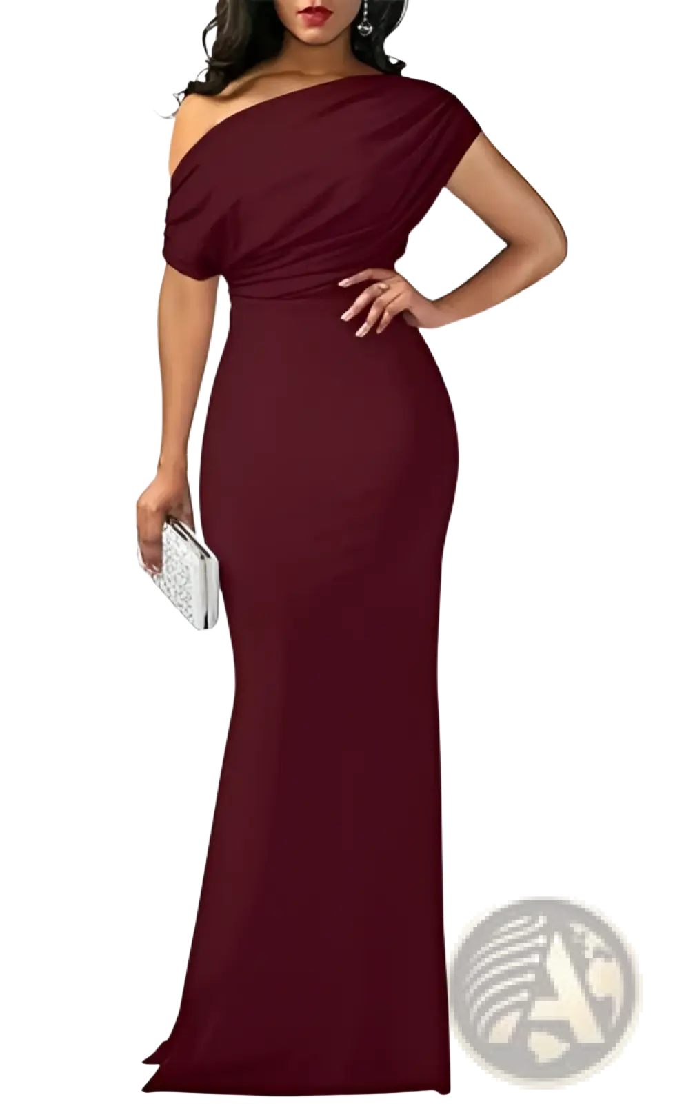 Off the Shoulder Mermaid Evening Gown with Draped Bodice