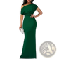 Off the Shoulder Mermaid Evening Gown with Draped Bodice
