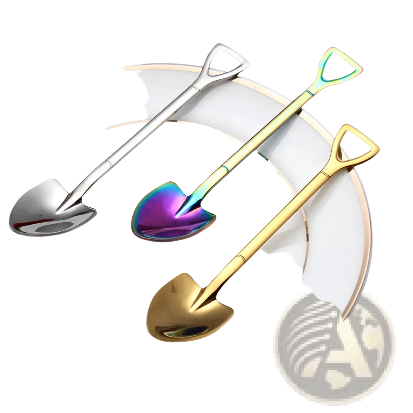 Shovel Spoon Stainless Steel Dessert Fork Set