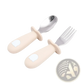 Silicone Baby Spoon and Fork Stainless Steel Cutlery Set