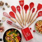 Silicone and Wood Heat Resistant Cooking Utensil Set