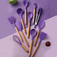 Silicone and Wood Heat Resistant Cooking Utensil Set