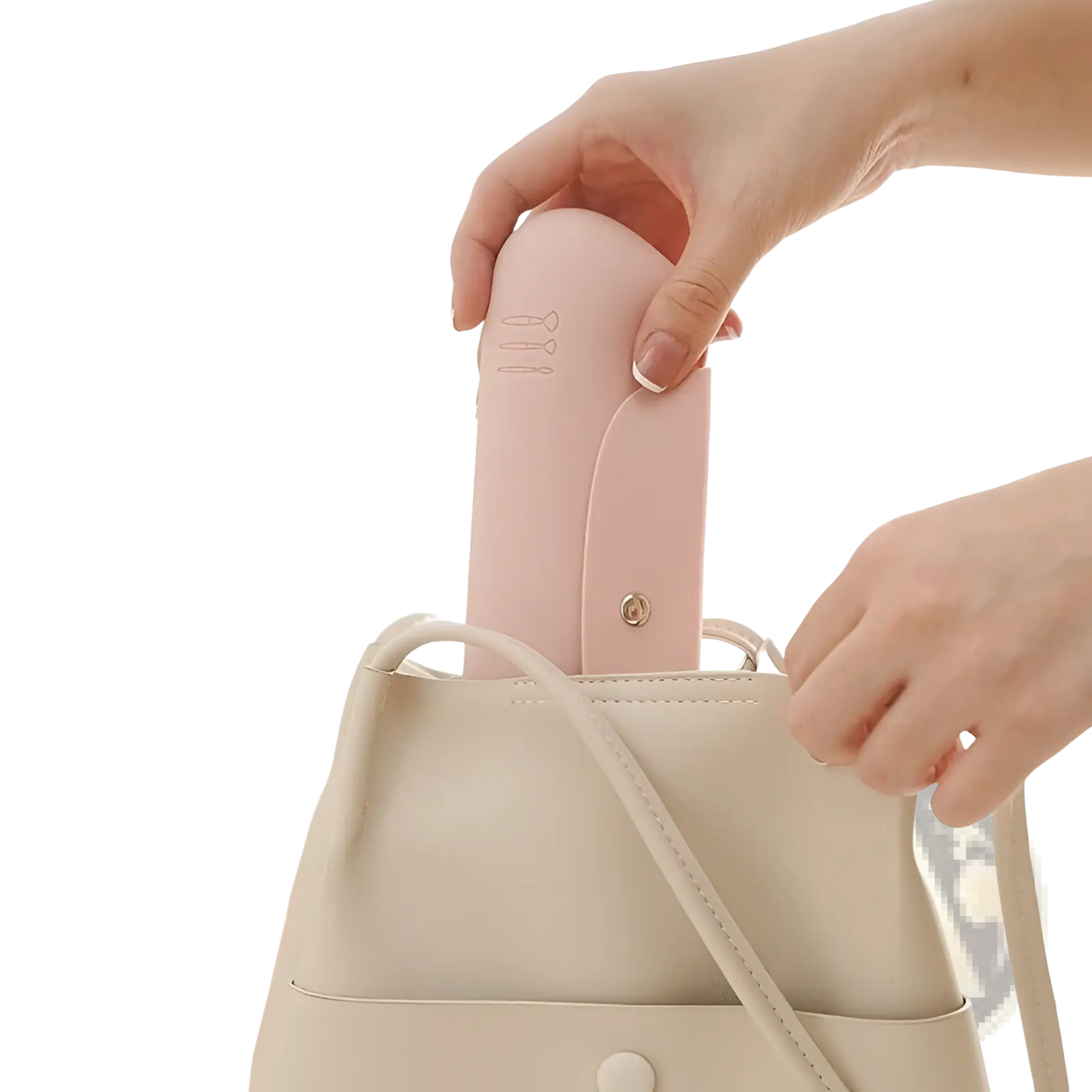 Silicone Makeup Brush Travel Bag Pink Case