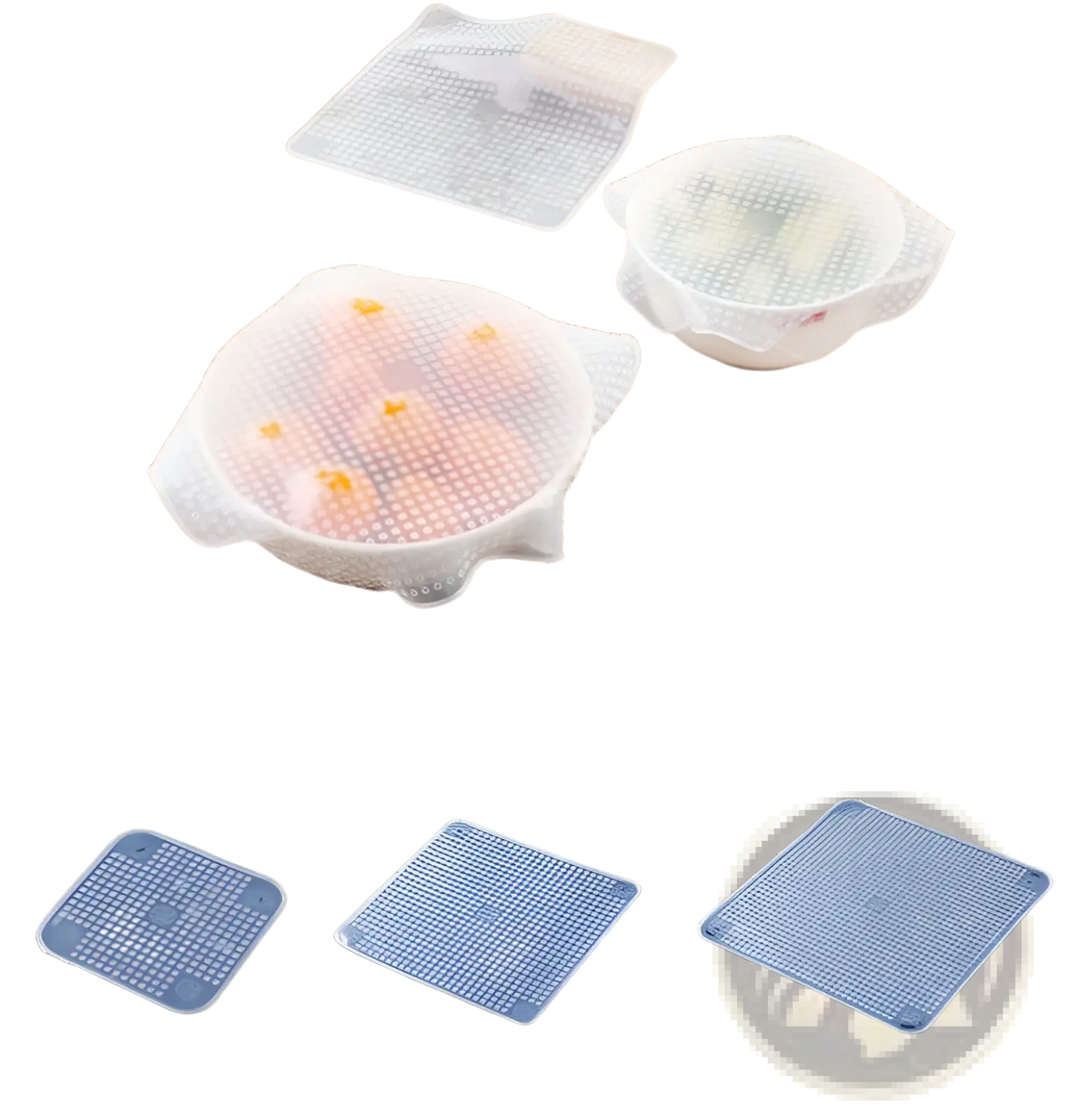 Silicone Stretch Lids Reusable Food Covers 4 Pack