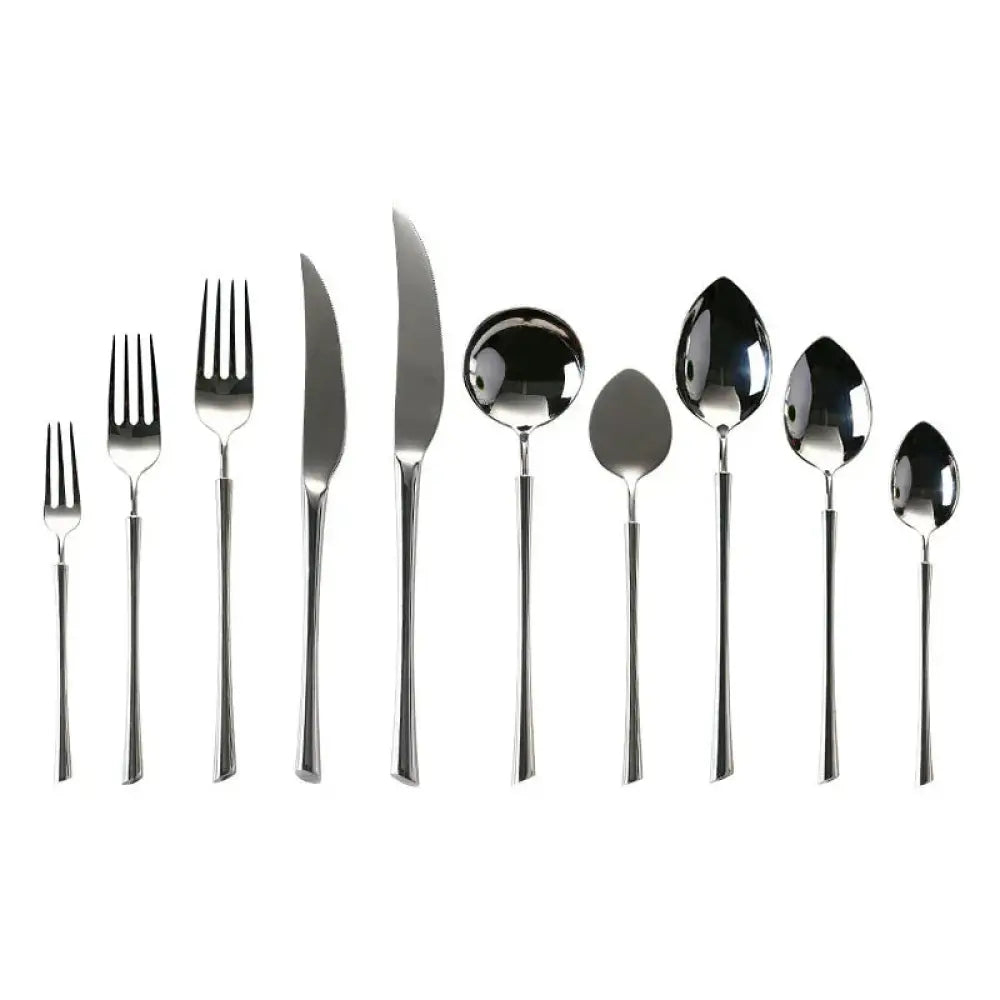 Polished Silver Western Stainless Steel Cutlery Set