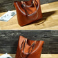 Vintage Oil Wax Leather Tote and Shoulder Bag